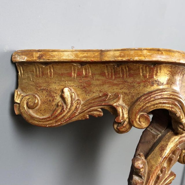 Rococo Style Drop Console Table For Sale - Image 9 of 12