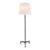 Thomas O'Brien by Visual Comfort Signature Parish Floor Lamp in Aged Iron with Linen Shade For Sale