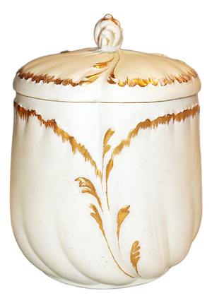 Late 19th Century Limoges Bisque Glazed Cookie Ginger Jar
