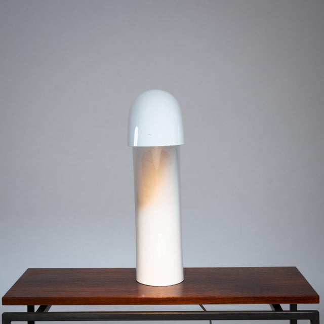 Arc Shaped White Aluminium Table Lamp by Georges Frydman, 1960s For Sale - Image 11 of 15