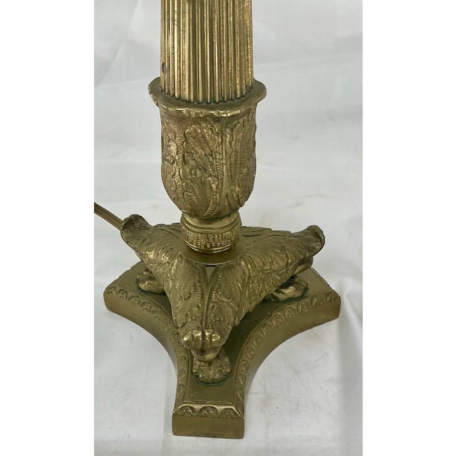 Pair of Louis-Philippe Bronze Candlestick Lamps, 19th Century For Sale In Providence - Image 6 of 11