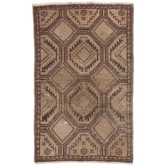 Early 20th Century Distressed Antique Persian Tabriz Rug, 01'09 X 02'09 For Sale - Image 10 of 10