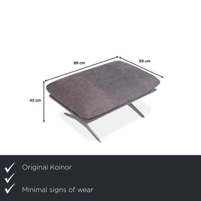 Introducing the Koinor Francis Fabric Stool in Grey. I have official proof of authenticity such as vintage catalogs,...