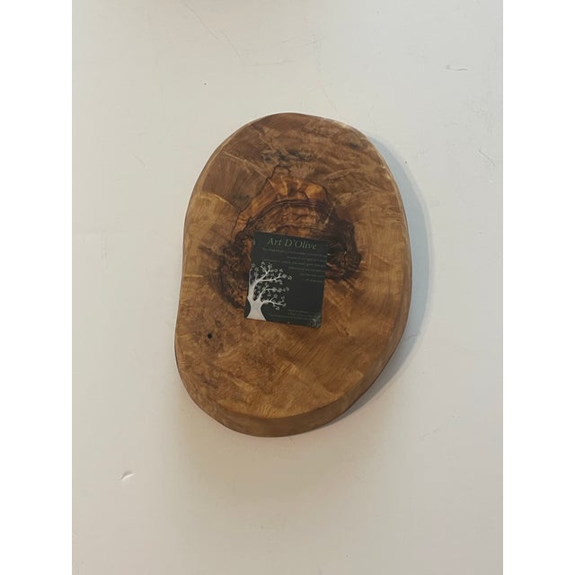 Mid-Century Modern 1990s Burl Wood, Olive and Wormy Elm Bowl and Dish, a Pair For Sale - Image 3 of 10