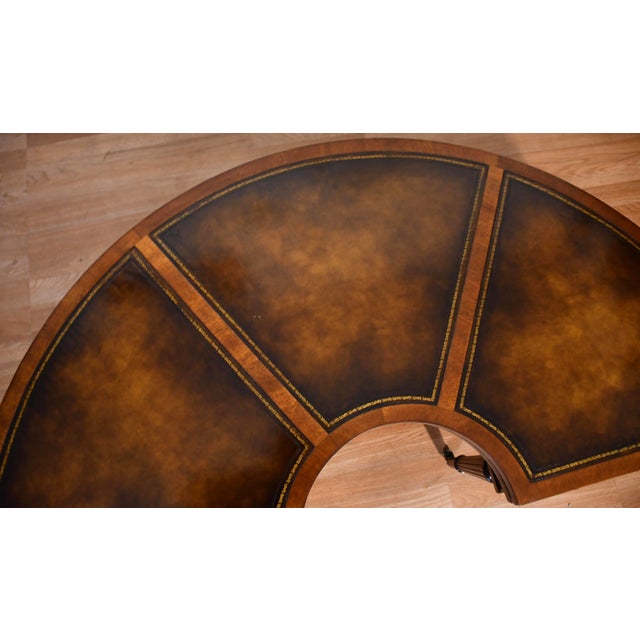 Wood 1930s Weiman English Regency Mahogany & Leather Top , Flip-Top Coffee Table For Sale - Image 7 of 18