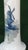 19th Century 19th Century 11.5" Vase Blue Delft Milk Glass Enameled Hand Panted For Sale - Image 5 of 9