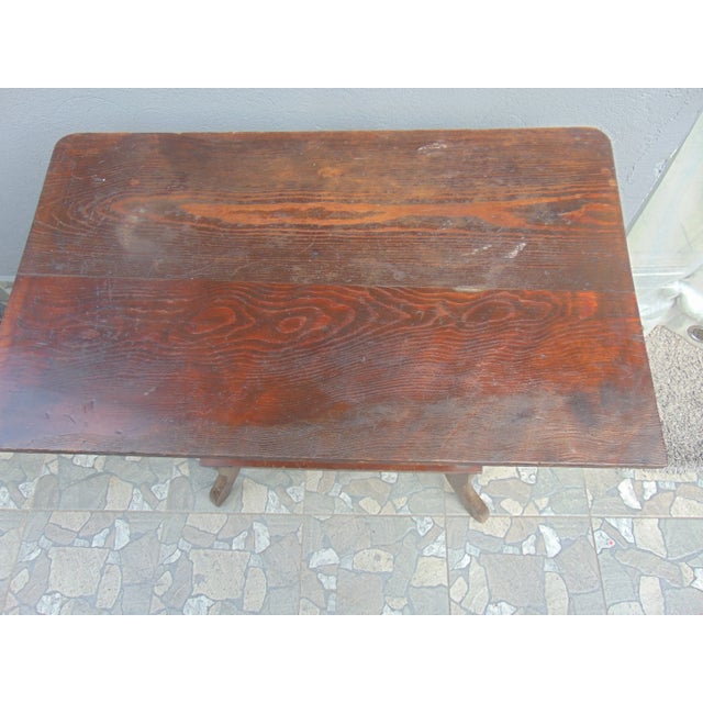 Pre-War Art Deco Wooden Desk For Sale - Image 4 of 9