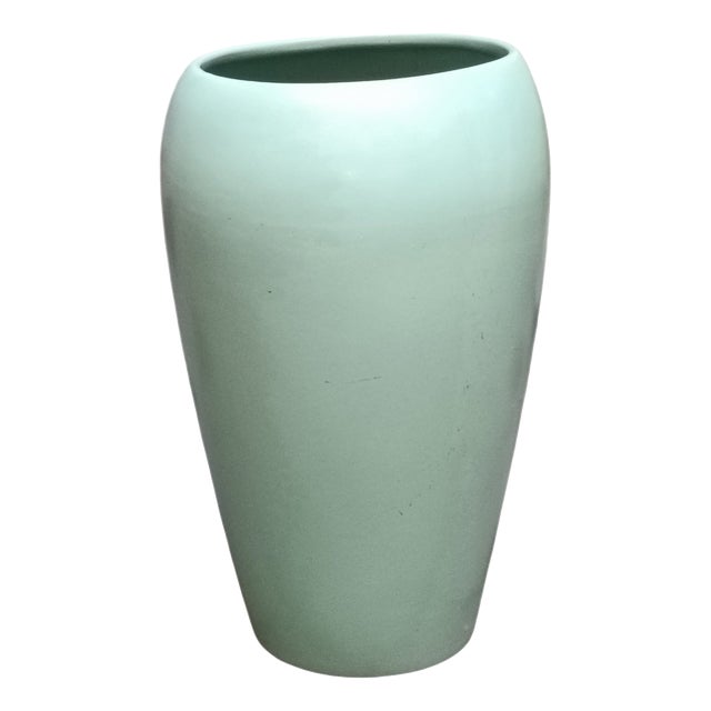 C437 Green Ceramic Vase by Antonia Campi for Sci Laveno, Italy, 1960s For Sale