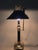Vintage Chapman Brass Bouillotte Table Lamp With Black Tole Shade For Sale - Image 11 of 13