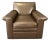 Jessica Charles Leather Swivel Club Chair For Sale