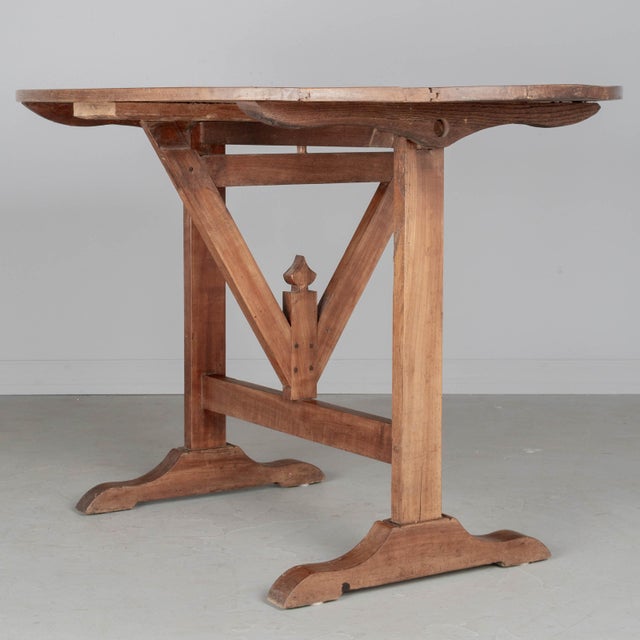 French Country French Wine Tasting Tilt Top Table For Sale - Image 3 of 9
