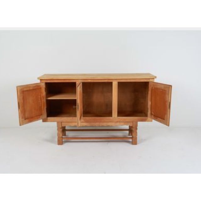 Mid-Century Modern Danish Oak Sideboard C. 1970's in the Style of Henning Kjaernulf For Sale - Image 3 of 16