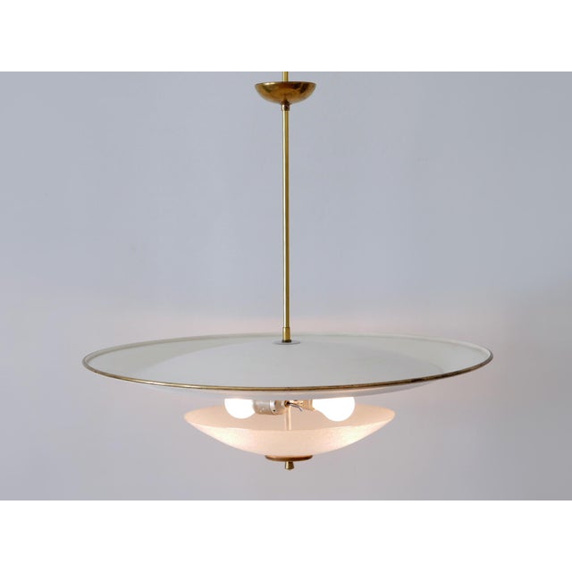 Large Mid-Century Modern UFO Ceiling or Pendant Lamp, Germany, 1950s For Sale - Image 4 of 18