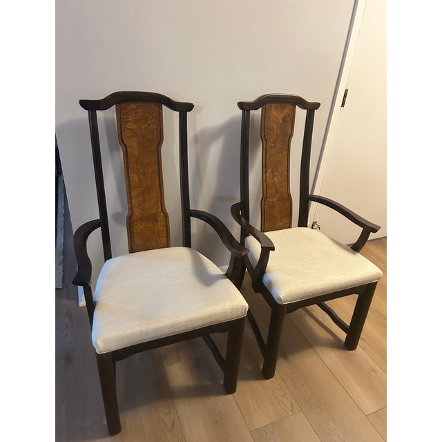 Broyhill Chinoiserie Ming Vintage Dining Chairs – Matching Set of 6 • Brand – Broyhill Furniture – Lenoir, N. C. • Captain...