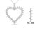 Early 21st Century .925 Sterling Silver 1/4 cttw 3-Prong Diamond Open Heart 18" Pendant Necklace (I-J Color, I3 Clarity) For Sale - Image 5 of 5