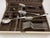 Silver New 1980s Silver Set of 6- Seven Piece Place-Setting, 42 Pieces Rattail. With Case For Sale - Image 8 of 18