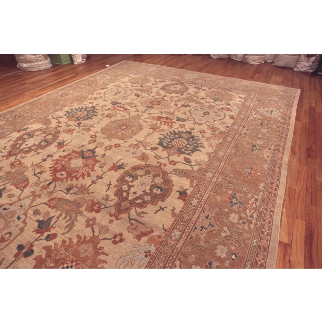Gorgeously Decorative Large Size And Large Scale Modern Allover Persian Sultanabad Rug, Country of Origin: Persia, Circa...