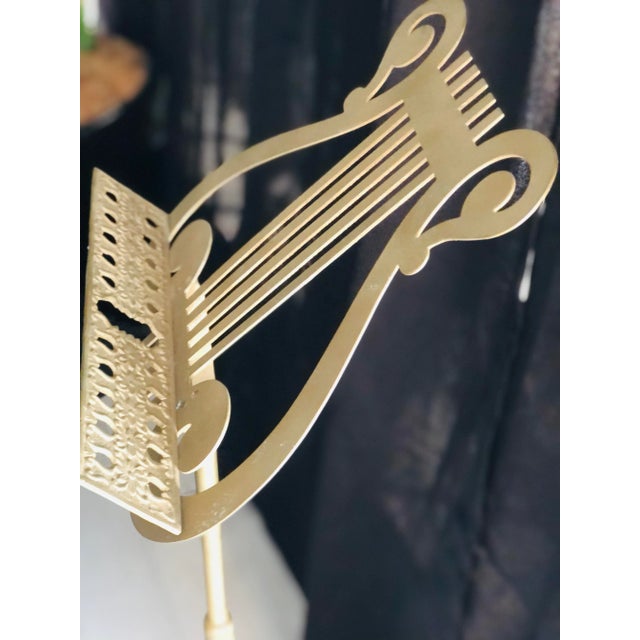 Early 19th Century Late 19th Century Victorian Brass Music Stand, England For Sale - Image 5 of 9