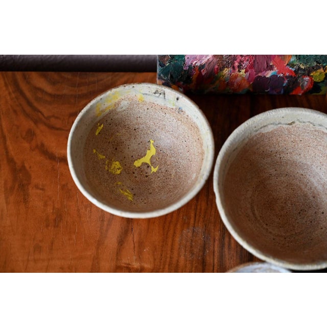 Vintage Primitive Brutalist Stoneware Bowls, 1970s, Set of 10 For Sale - Image 12 of 13