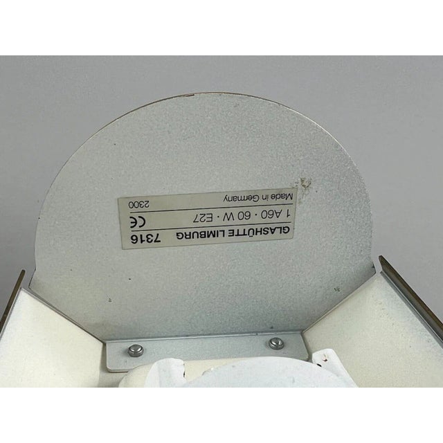 Object: wall lamp Manufacturer: Glashütte Limburg Condition: good Age: around 1960-1970 Dimensions: Width = 13cm Depth =...