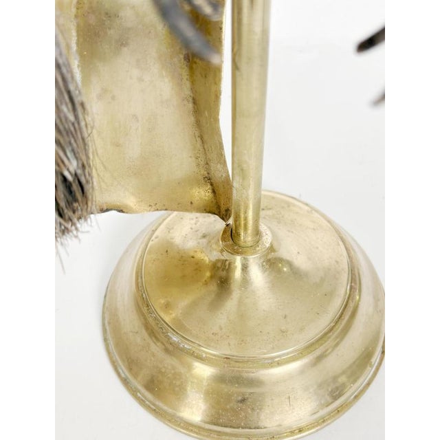 Brass Fireplace Tool Set, France, 1960s, Set of 5 For Sale - Image 6 of 13