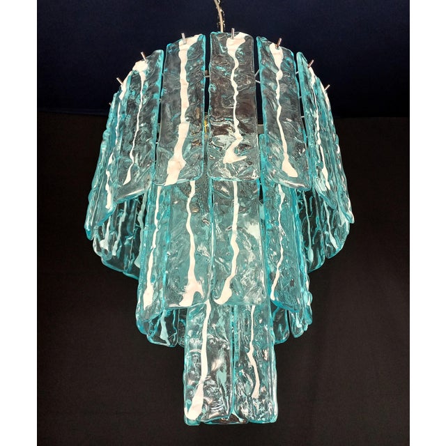 Vintage Art Deco Chandelier in Colored Murano Glass, Italy, 1975 For Sale - Image 3 of 9