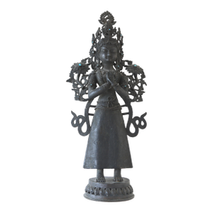 Antique 19th Century Bronze Tibetan Bodhisattva Signed