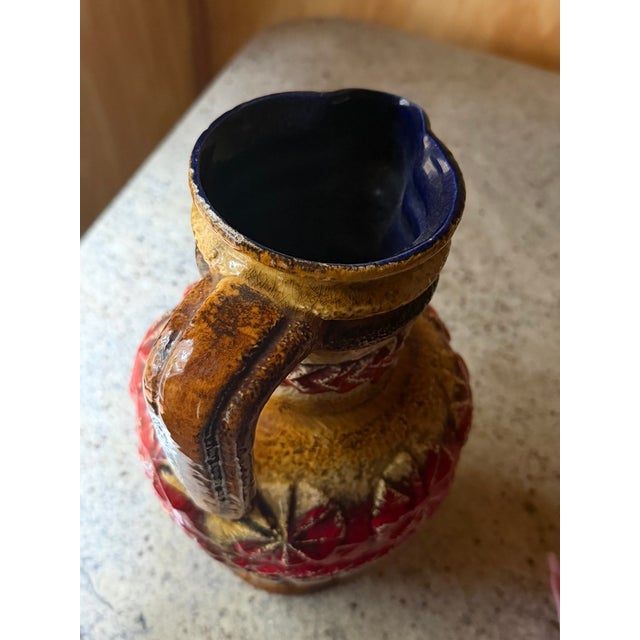 Vintage West German Fat Lava Vase, 1960 For Sale - Image 13 of 18