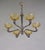 Hanots French Art Deco 6-Arm Chandelier 1930s - Honey Amber Glass & Nickel For Sale - Image 6 of 13
