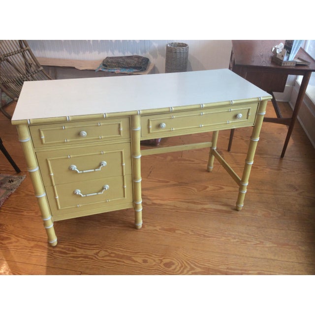 Thomasville Vintage Faux Bamboo Desk Chairish