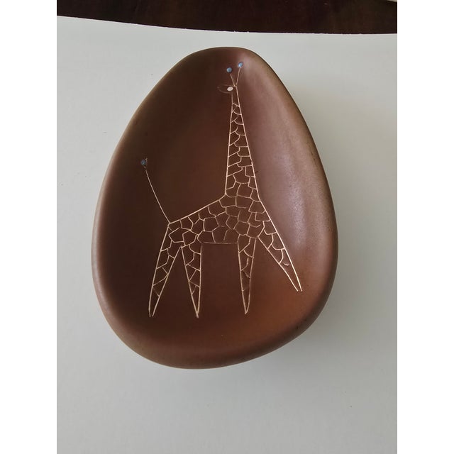 A museum quality vintage mid century modern Italian art ceramic centerpiece. Having jeweled turquoise decoration all hand...