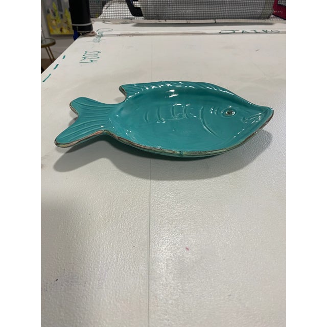 1990s Italian Turquoise Fish Plate For Sale In Miami - Image 6 of 9
