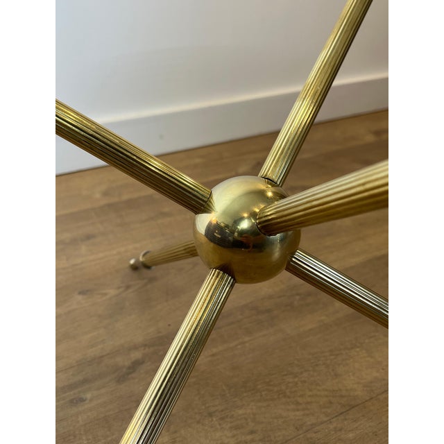 1970s 1970s Design Round Brass Tripod Coffee Table For Sale - Image 5 of 12