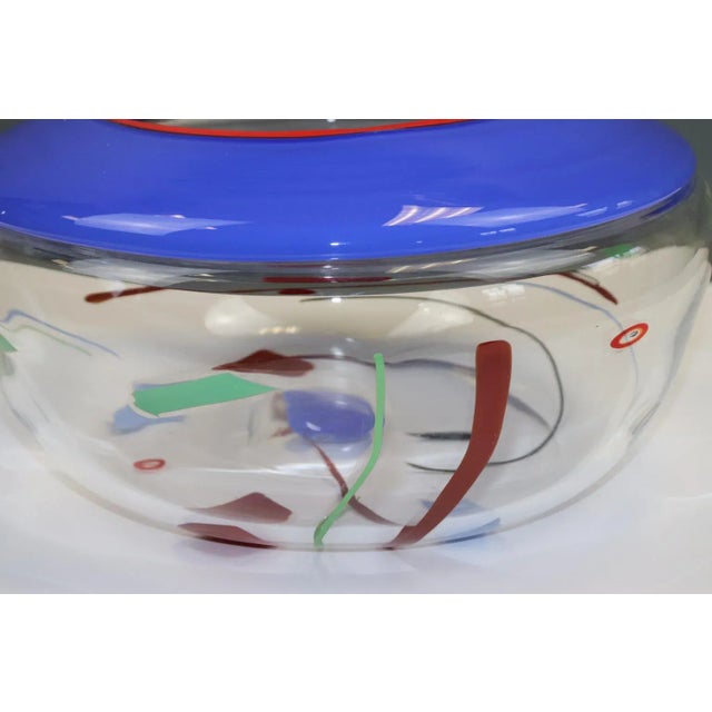 Itre Mid-Century Modern Kadinsky Inspired Murano Glass Bowl For Sale - Image 4 of 8