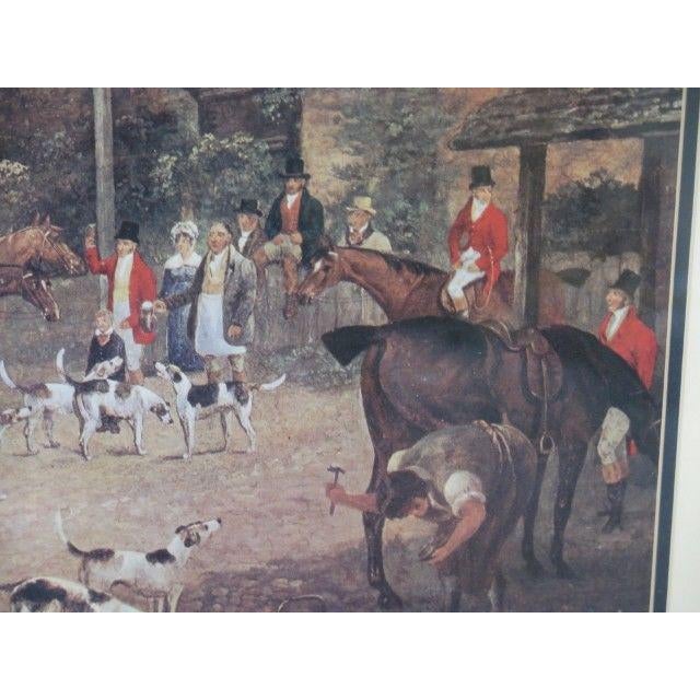 English Large "Hunt Scene" Decorative Framed & Matted Print For Sale - Image 3 of 8
