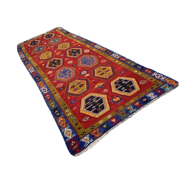 Turkish Sarkisla Kilim Rug, 1940s For Sale - Image 6 of 14