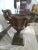 Vintage Composite Brass and Gold Colored Urn With Acanthus Leaf Handles For Sale - Image 4 of 10