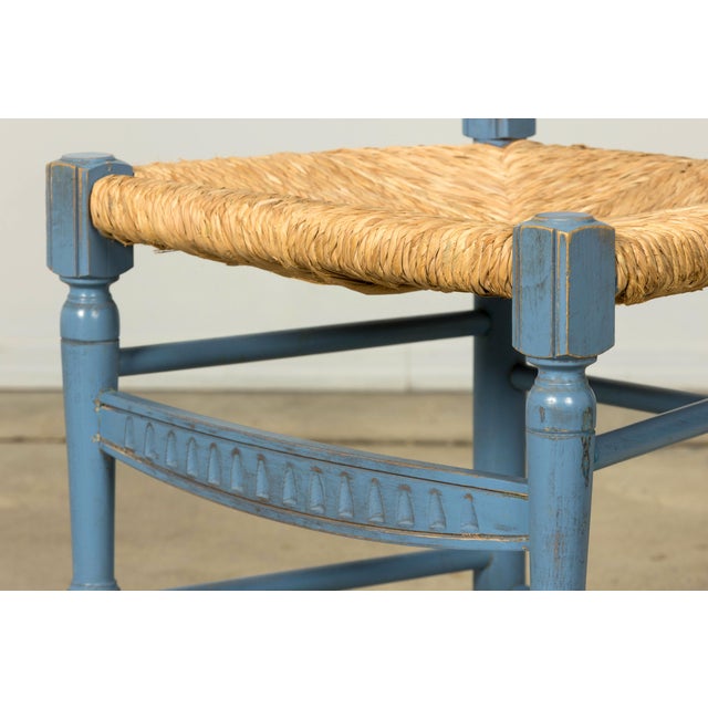 Set of Six French Louis XVI Style Dining Chairs, Painted Wood, 1900 For Sale - Image 9 of 18