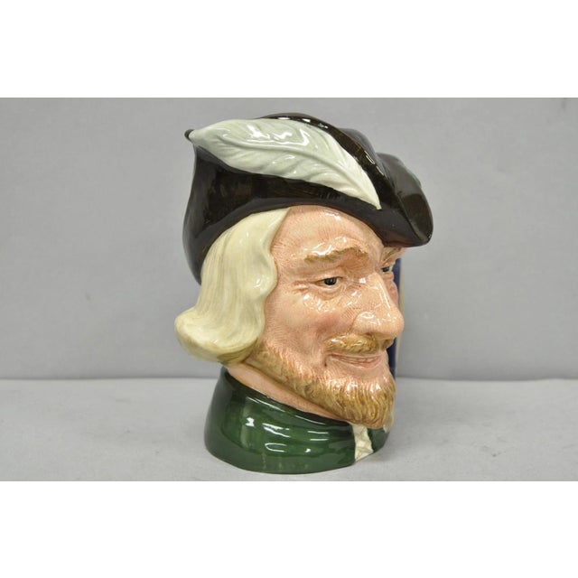Mid 20th Century Vintage 1959 Royal Doulton Robin Hood D6527 Porcelain Toby Character Jug Mug For Sale - Image 5 of 12