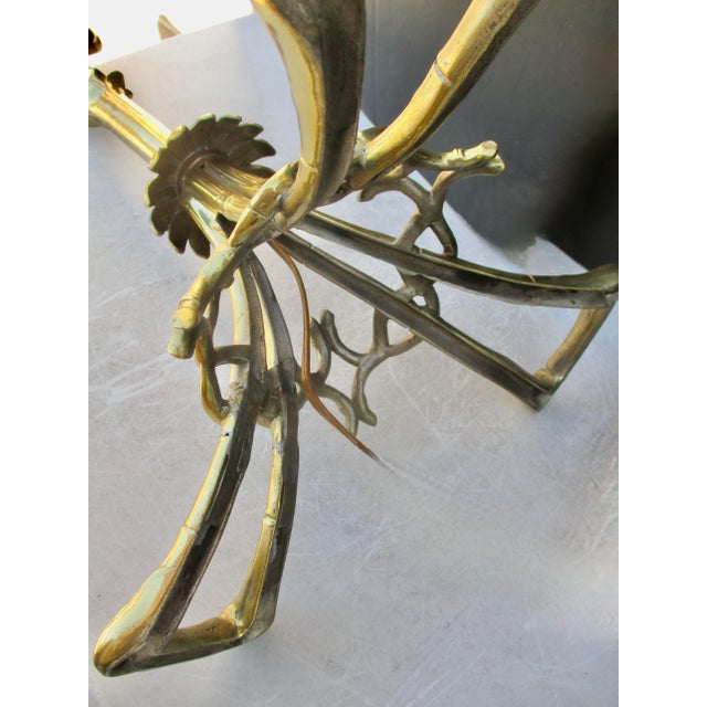 1970s Cailar Bayard Bronze Faux Bamboo Table Lamp For Sale In New York - Image 6 of 13