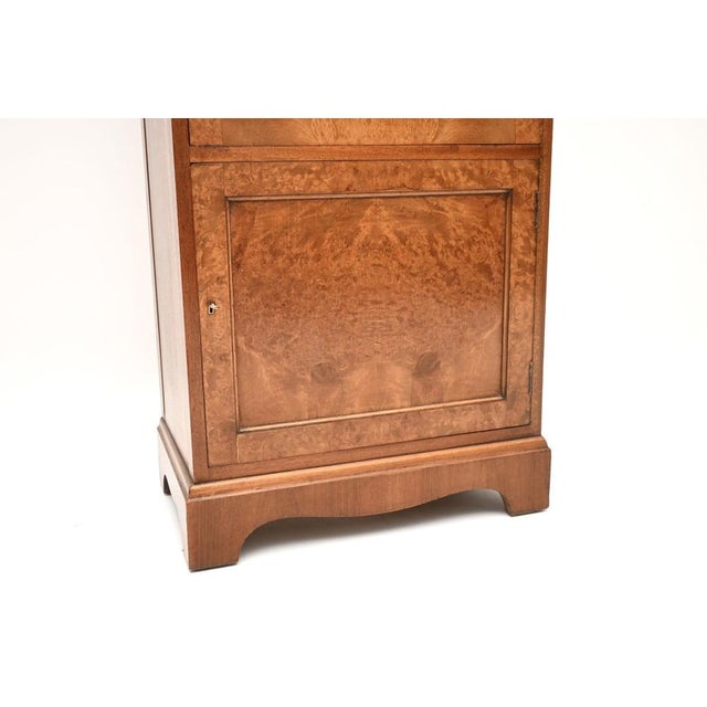 Wood Antique Burr Walnut Bookcase, 1930 For Sale - Image 7 of 8