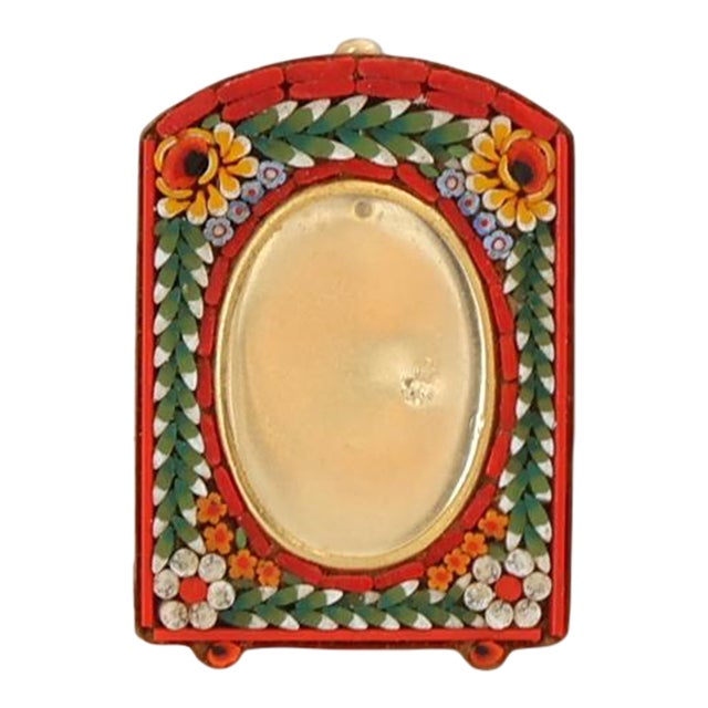 Midcentury Mini Italian Micromosaic Picture Frame For Sale