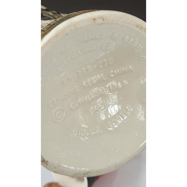 1960s Mid-Century Modern Jim Beam “Beam’s Trophy” Cardinal Ceramic Decanter, Americana Barware For Sale - Image 9 of 16