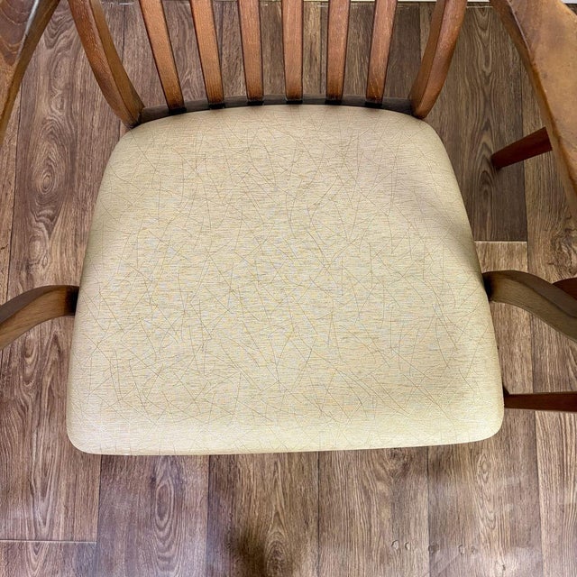 Plastic Pair of Vintage Mid-Century Modern High Back Armchairs For Sale - Image 7 of 12