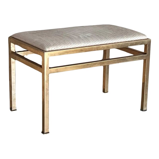 1970s Mid Century Brass Bench or Stool For Sale