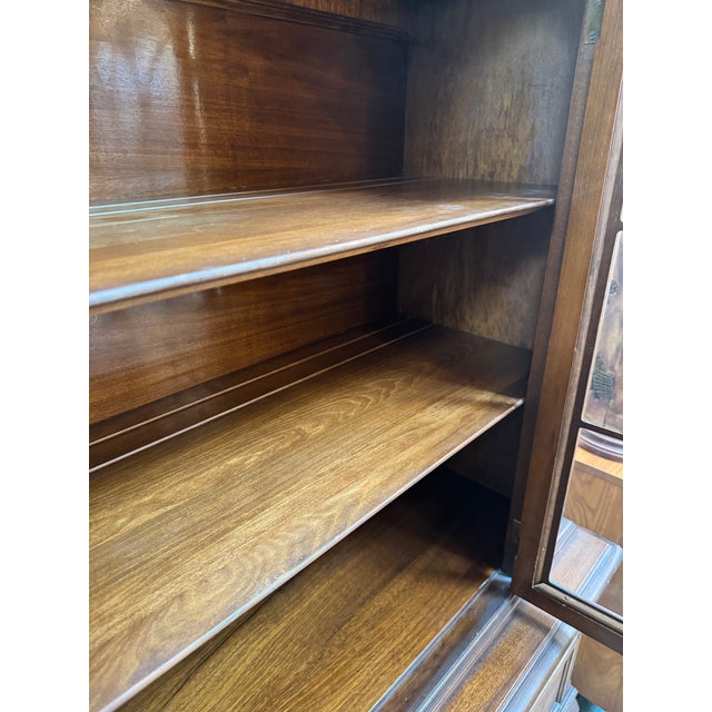Wood Queen Anne Mahogany China Cabinet, Antique For Sale - Image 7 of 12