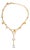 Floral Pearl Charm Gold Anklet For Sale