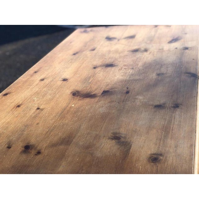 Large Pine Pedestal Desk For Sale - Image 11 of 12