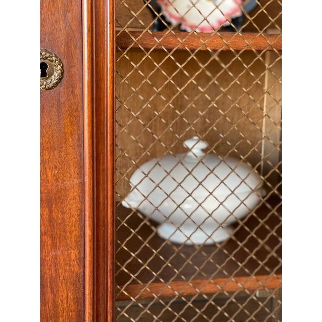 Louis Philippe Walnut Bookcase With White Marble Top For Sale - Image 10 of 10