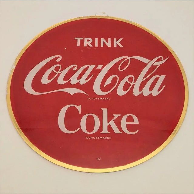 Advertising Sign Trink Coca Cola - Eiskalt, 1959 For Sale - Image 3 of 3